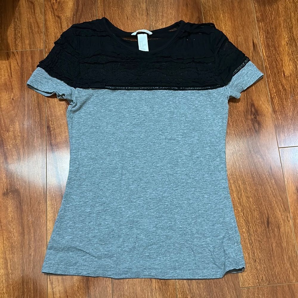 Two Lace front and back H&M top